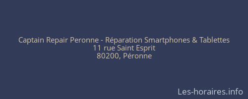 Captain Repair Peronne - Réparation Smartphones & Tablettes