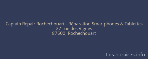 Captain Repair Rochechouart - Réparation Smartphones & Tablettes