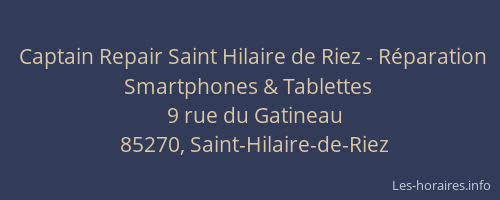 Captain Repair Saint Hilaire de Riez - Réparation Smartphones & Tablettes