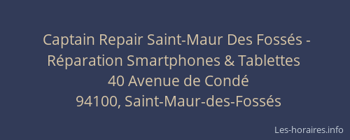 Captain Repair Saint-Maur Des Fossés - Réparation Smartphones & Tablettes