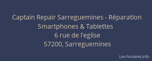 Captain Repair Sarreguemines - Réparation Smartphones & Tablettes