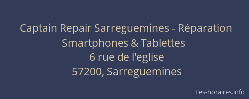 Captain Repair Sarreguemines - R&eacute;paration Smartphones & Tablettes