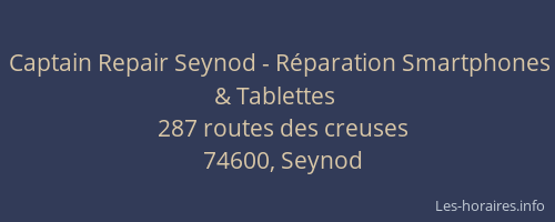 Captain Repair Seynod - Réparation Smartphones & Tablettes