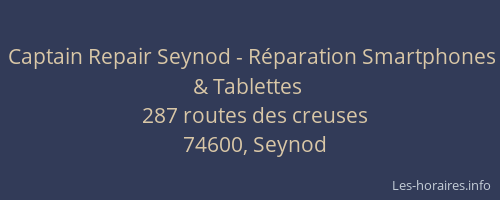 Captain Repair Seynod - R&eacute;paration Smartphones & Tablettes