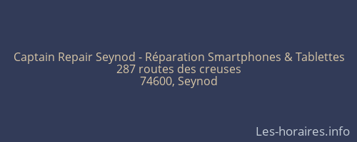 Captain Repair Seynod - Réparation Smartphones & Tablettes