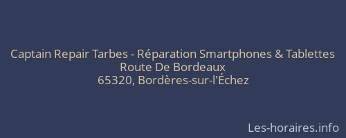 Captain Repair Tarbes - Réparation Smartphones & Tablettes