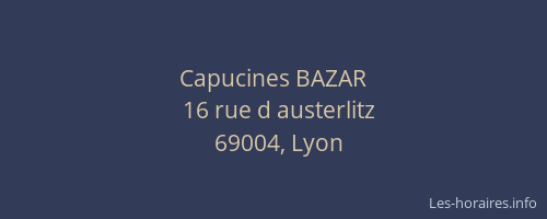 Capucines BAZAR