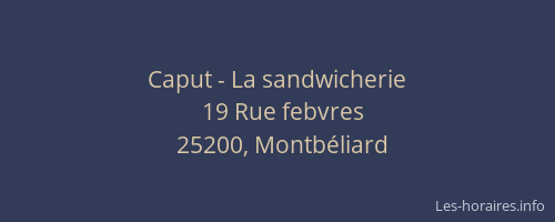 Caput - La sandwicherie