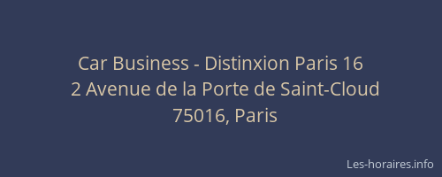 Car Business - Distinxion Paris 16