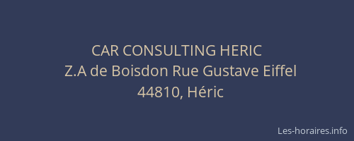 CAR CONSULTING HERIC