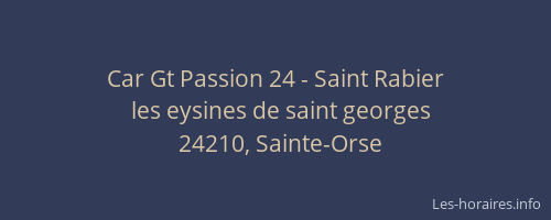 Car Gt Passion 24 - Saint Rabier