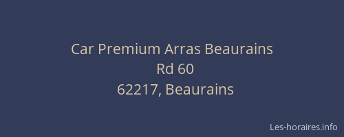 Car Premium Arras Beaurains