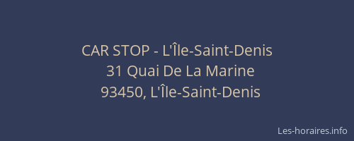 CAR STOP - L'Île-Saint-Denis
