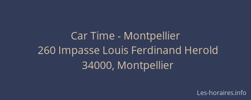 Car Time - Montpellier