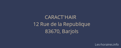 CARACT'HAIR