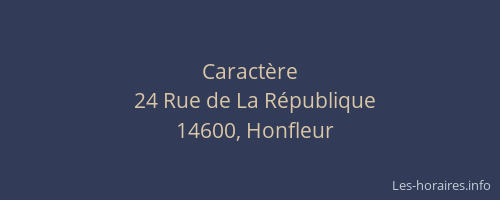 Caract&egrave;re
