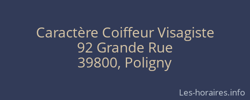 Caractère Coiffeur Visagiste