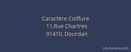 Caractère Coiffure