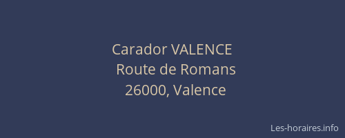 Carador VALENCE