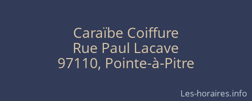 Cara&iuml;be Coiffure