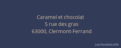 Caramel et chocolat