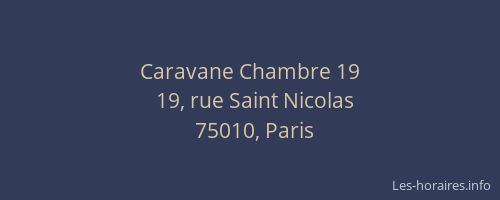Caravane Chambre 19
