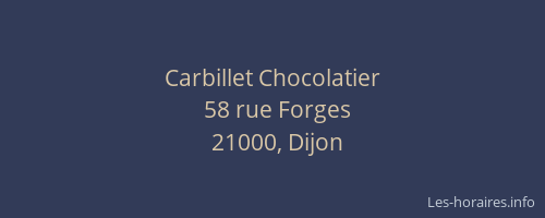 Carbillet Chocolatier
