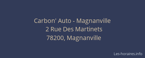 Carbon' Auto - Magnanville