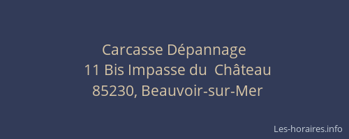 Carcasse Dépannage