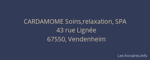 CARDAMOME Soins,relaxation, SPA