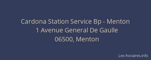 Cardona Station Service Bp - Menton