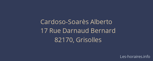 Cardoso-Soar&egrave;s Alberto