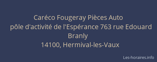 Car&eacute;co Fougeray Pi&egrave;ces Auto