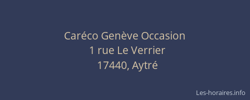 Caréco Genève Occasion