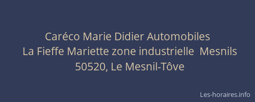 Car&eacute;co Marie Didier Automobiles