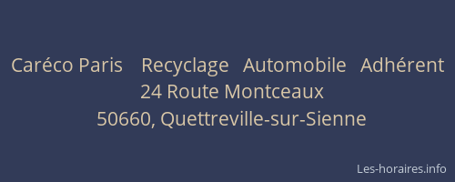 Car&eacute;co Paris    Recyclage   Automobile   Adh&eacute;rent