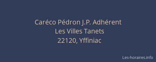 Car&eacute;co P&eacute;dron J.P. Adh&eacute;rent
