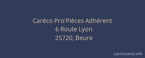 Car&eacute;co Pro'Pi&egrave;ces Adh&eacute;rent