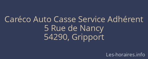 Caréco Auto Casse Service Adhérent