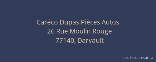 Caréco Dupas Pièces Autos