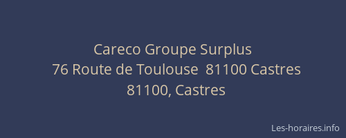 Careco Groupe Surplus