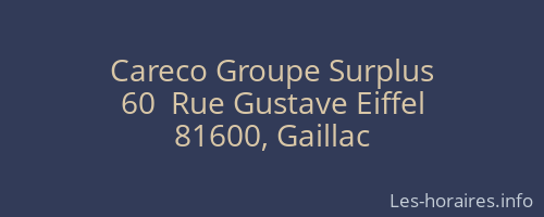 Careco Groupe Surplus