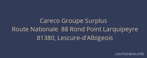 Careco Groupe Surplus