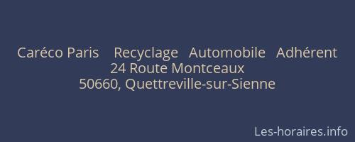 Caréco Paris    Recyclage   Automobile   Adhérent
