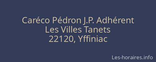 Caréco Pédron J.P. Adhérent