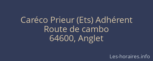 Caréco Prieur (Ets) Adhérent