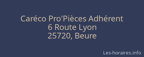 Caréco Pro'Pièces Adhérent