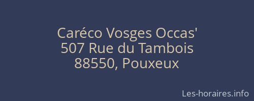 Caréco Vosges Occas'