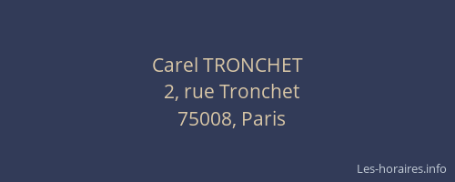 Carel TRONCHET