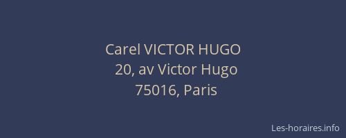 Carel VICTOR HUGO
